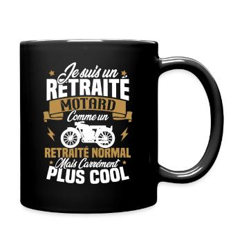 Je suis un retraité motard un retraité normal - Mug uni - noir - Droite
