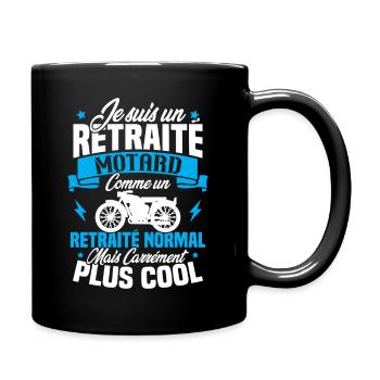 Je suis un retraité motard un retraité normal - Mug uni - noir - Droite