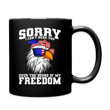Désolé, je ne vous entends pas le 4 juillet - Mug uni - noir - Droite