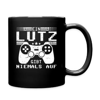 Lutz Gaming Konsole PC Gamer Geschenk - Tasse einfarbig - Schwarz - Rechts
