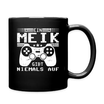 Meik Gaming Konsole PC Gamer Geschenk - Tasse einfarbig - Schwarz - Rechts
