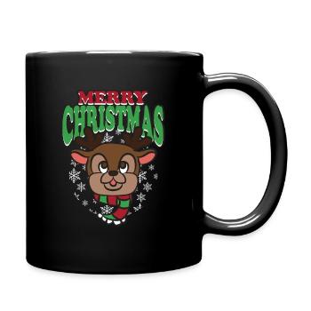 Doux renne Joyeux Noël Noël Avent - Mug uni - noir - Droite