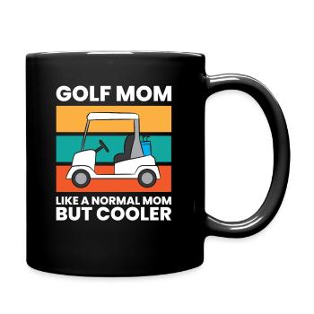 Maman de golf comme une maman normale mais plus cool drôle golf - Mug uni - noir - Droite
