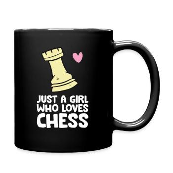 Just a Girl Who Loves Chess - Full Colour Mug - black - Right