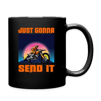 Just Gonna Send It American Flag Motocross - Tasse einfarbig - Schwarz - Rechts