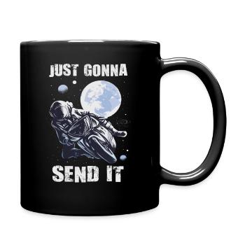 Just Gonna Send It American Flag Motocross - Tasse einfarbig - Schwarz - Rechts
