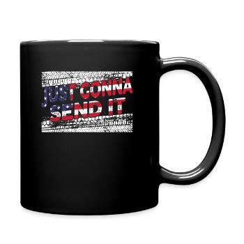 Just Gonna Send It American Flag Motocross - Tasse einfarbig - Schwarz - Rechts