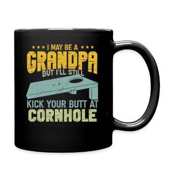 Je suis peut-être un grand-père, mais je vais quand même te botter les fesses - Mug uni - noir - Droite