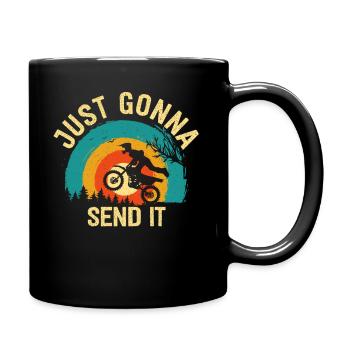 Just Gonna Send It American Flag Motocross - Tasse einfarbig - Schwarz - Rechts