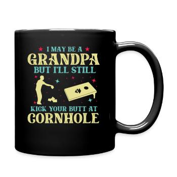 Je suis peut-être un grand-père, mais je vais quand même te botter les fesses - Mug uni - noir - Droite