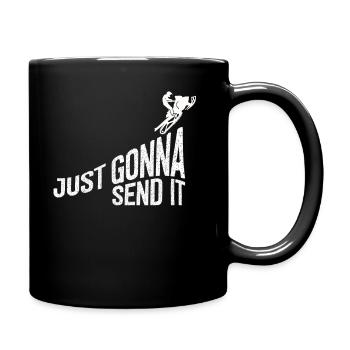 Just Gonna Send It American Flag Motocross - Tasse einfarbig - Schwarz - Rechts