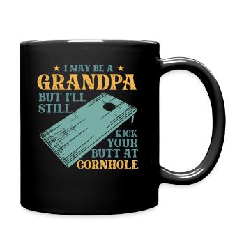 Je suis peut-être un grand-père, mais je vais quand même te botter les fesses - Mug uni - noir - Droite