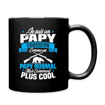 Je suis un papy chasseur comme un papy normal - Mug uni - noir - Droite