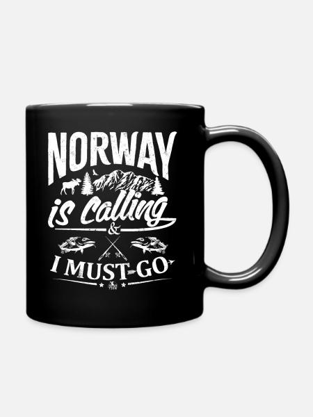 La Norvège appelle, je dois aller à la pêche - Mug uni - noir