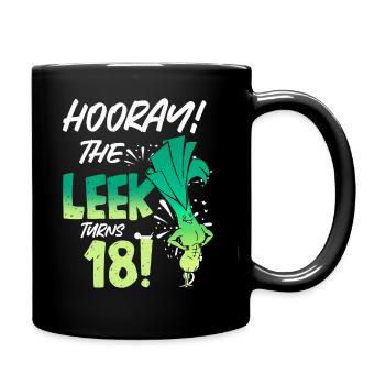Adulte 18ème jour Hourra Le poireau a 18 ans - Mug uni - noir - Droite
