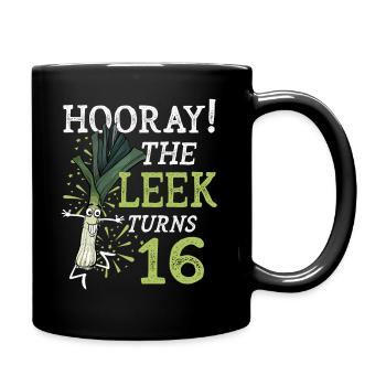 16ème jour BHooray Le poireau a 16 ans - Mug uni - noir - Droite