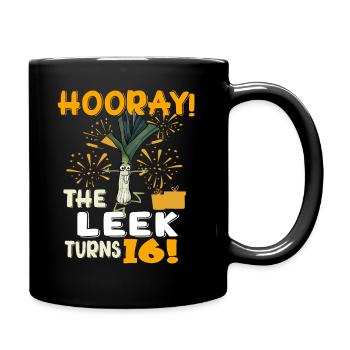 16ème jour BHooray Le poireau a 16 ans - Mug uni - noir - Droite