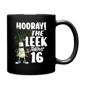 16ème jour BHooray Le poireau a 16 ans - Mug uni - noir - Droite