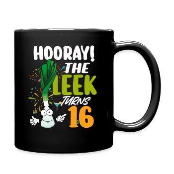 16ème jour BHooray Le poireau a 16 ans - Mug uni - noir - Droite