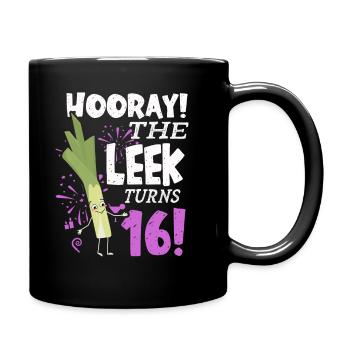 16ème jour BHooray Le poireau a 16 ans - Mug uni - noir - Droite