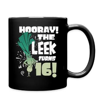 16ème jour BHooray Le poireau a 16 ans - Mug uni - noir - Droite