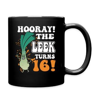 16ème jour BHooray Le poireau a 16 ans - Mug uni - noir - Droite