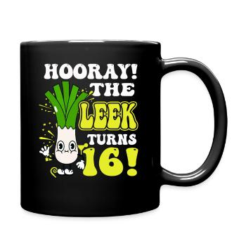 16ème jour BHooray Le poireau a 16 ans - Mug uni - noir - Droite