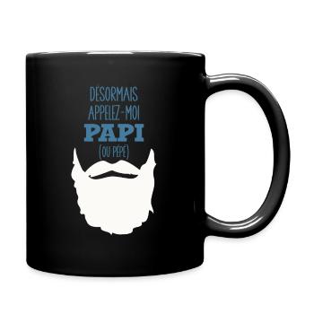 Appelez Moi Papi Idée Cadeau Annonce Grossesse - Mug uni - noir - Droite