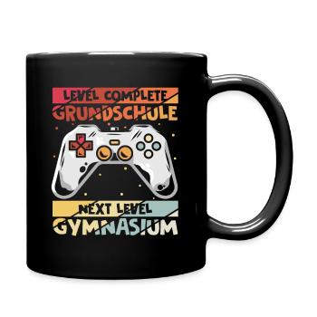 Level Complete Einschulung Gymnasium 5. Klasse Gam - Tasse einfarbig - Schwarz - Rechts