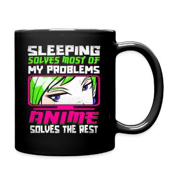 Dormir résout la plupart de mes problèmes Anime - Mug uni - noir - Droite