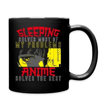 Dormir résout la plupart de mes problèmes Anime - Mug uni - noir - Droite