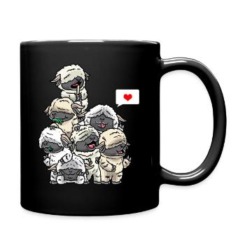 Funny Valais black-nosed sheep sheep - Full Colour Mug - black - Right