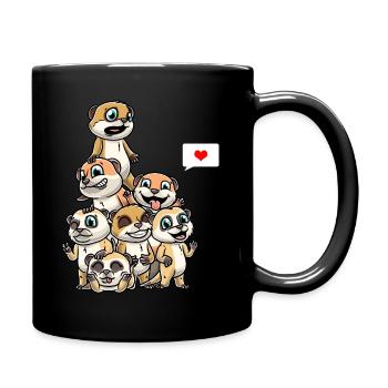 Drôle de suricate Kawaii Surikat Surikate - Mug uni - noir - Droite