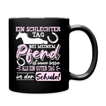 Équitation Drôles Cavaliers Dictons Cavalier - Mug uni - noir - Droite