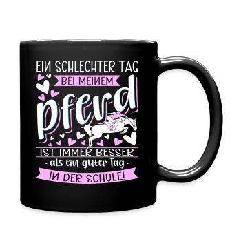 Équitation Drôles Cavaliers Dictons Cavalier - Mug uni - noir - Droite