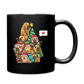 Capybara Noël Drôle Noël - Mug uni - noir - Droite