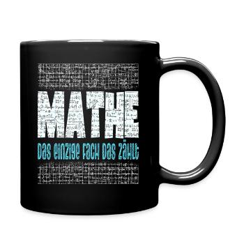Mathe Mathematiklehrer Mathematikstudent - Tasse einfarbig - Schwarz - Rechts