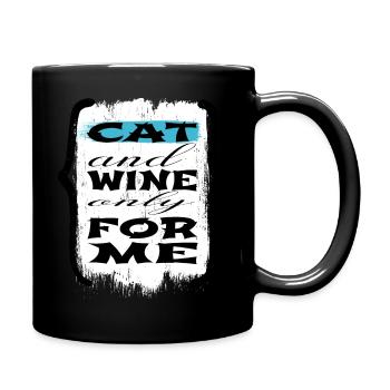guenon avacato mignon chat collage tshirts animal chat - Mug uni - noir - Droite