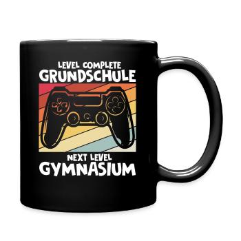 Level Complete Einschulung Gymnasium 5. Klasse Gam - Tasse einfarbig - Schwarz - Rechts