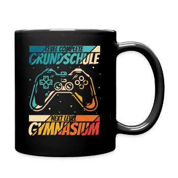 Level Complete Einschulung Gymnasium 5. Klasse Gam - Tasse einfarbig - Schwarz - Rechts