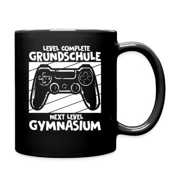 Level Complete Einschulung Gymnasium 5. Klasse Gam - Tasse einfarbig - Schwarz - Rechts