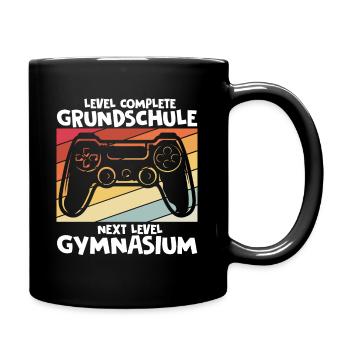 Level Complete Einschulung Gymnasium 5. Klasse Gam - Tasse einfarbig - Schwarz - Rechts