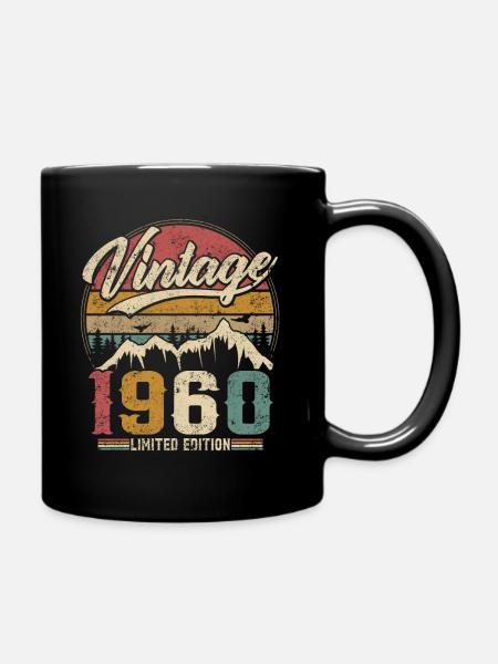 Vintage 1960 Limited Edition Cadeau D'anniversaire - Mug uni - noir