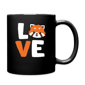Red Panda Love Animal Red Panda Lover - Full Colour Mug - black - Right