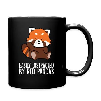 Red Panda Love facilement distrait par Red Panda - Mug uni - noir - Droite