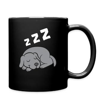 Weimaraner Dog Sleeping Pajama Sleeping - Full Colour Mug - black - Right