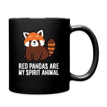 Red Pandas Are My Spirit Animal Cute Red Panda - Full Colour Mug - black - Right