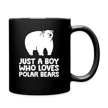 Just a Boy Who Loves Polar Bears - Full Colour Mug - black - Right