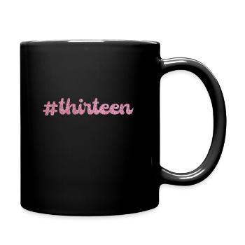 Thirteen pink - Full Colour Mug - black - Right