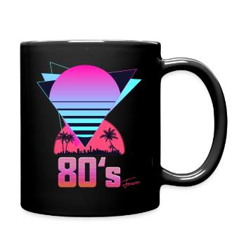 Rückkehr der 80er Jahre für immer - Tasse einfarbig - Schwarz - Rechts